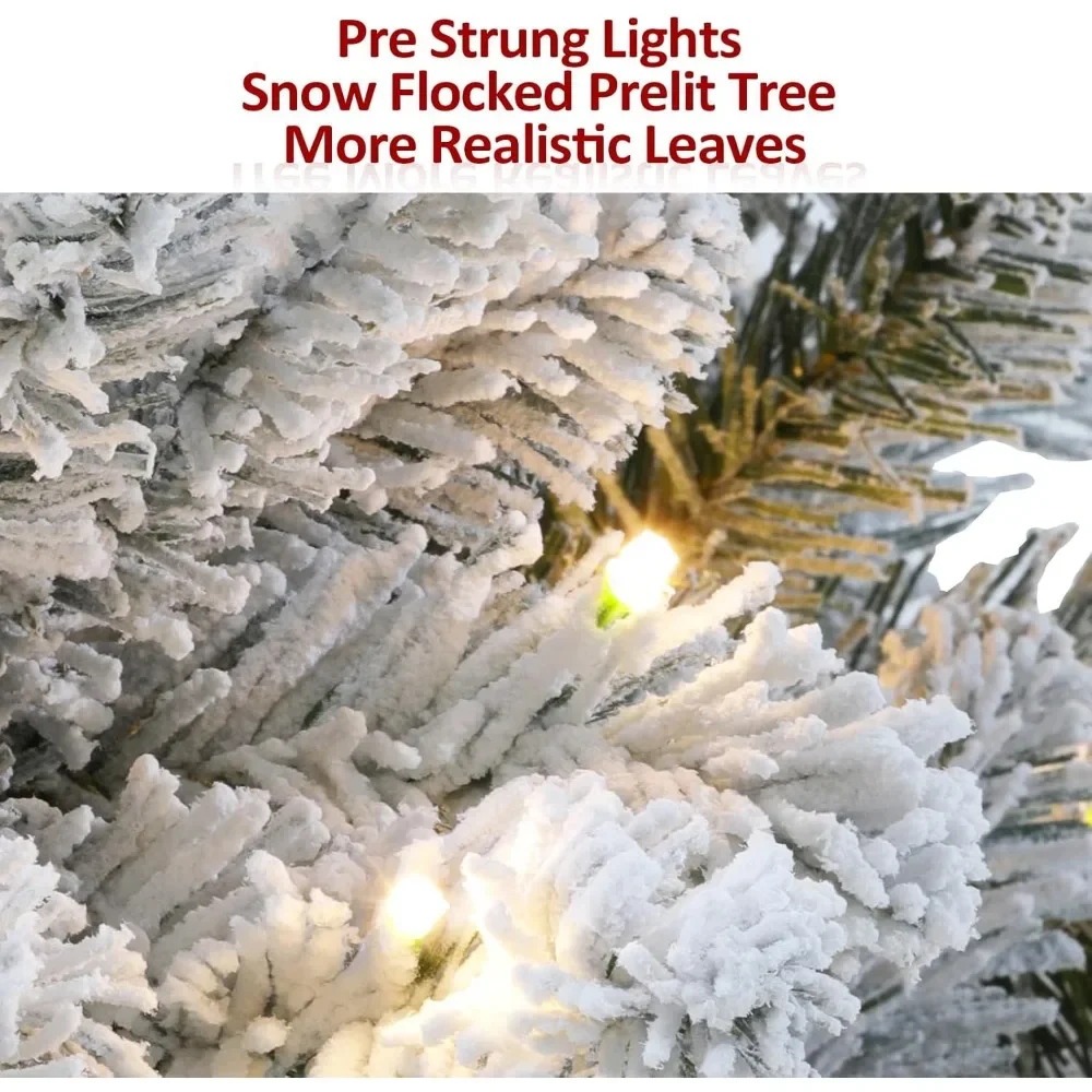 Рождественская елка длиной 9 футов с 10 функциями теплых и красочных огней