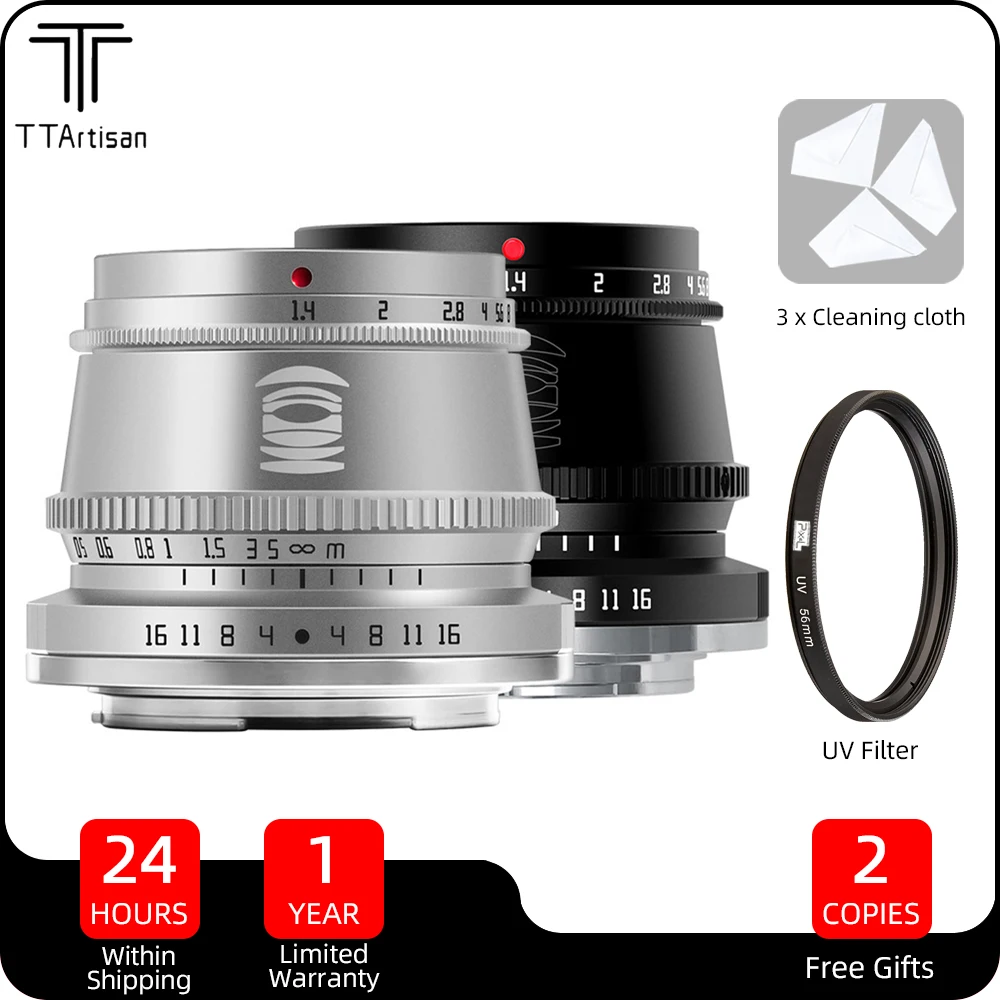 

TTArtisan 35mm F1.4 APS-C Prime Lens for Sony E Fujifilm XF Mount Canon M RF Leica L Nikon Z Panasonic Olympus M43 Camera Lenses