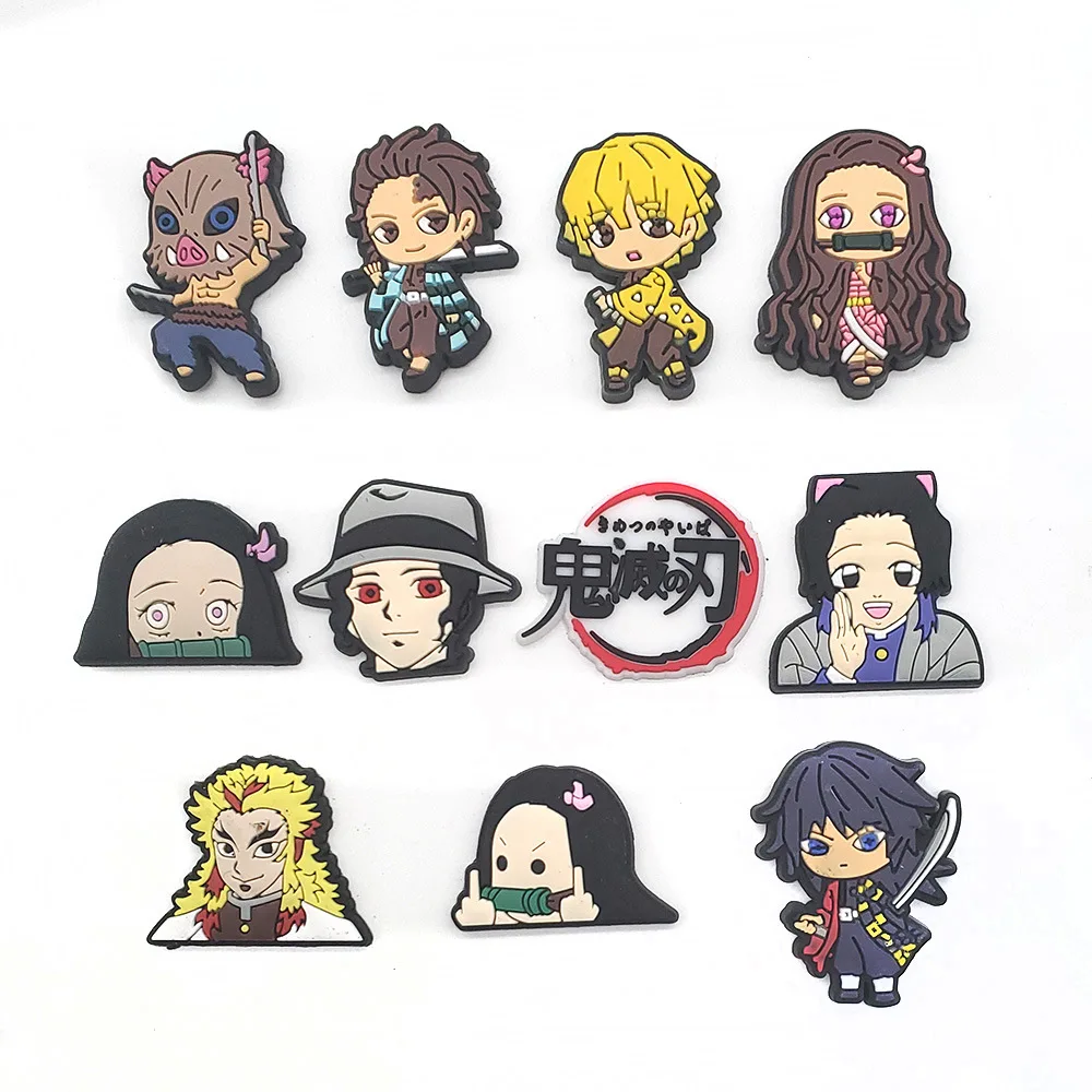 

1PCS Kawaii Anime Cartoon Shoes Accessories Cute Croc Charms PVC Sandals Accessories Children Holiday Gift Shoe-Buckle