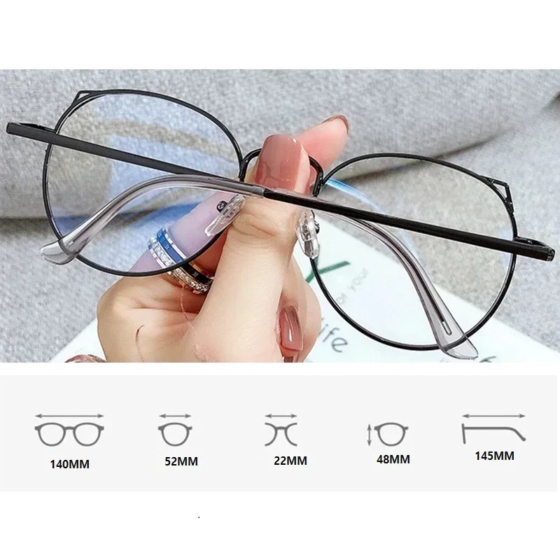 Vintage Round Glasses Frame Men Women Prescription Eyeglasses Myopia Optical SpectacClear Ocules blue light Eyewear