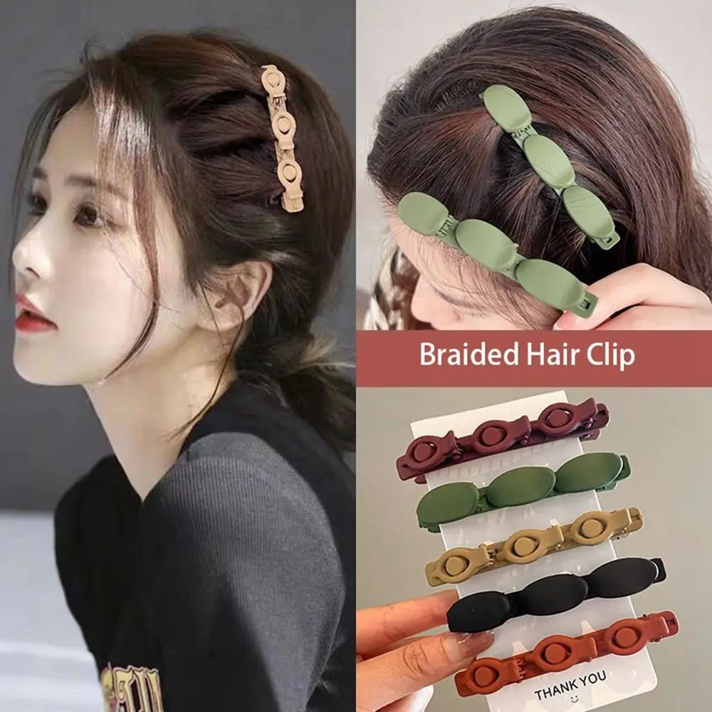 

Side Barrettes Braided Hair Clip Sweet Korean Style Hairpin Bangs Clip Plastic Streetwear