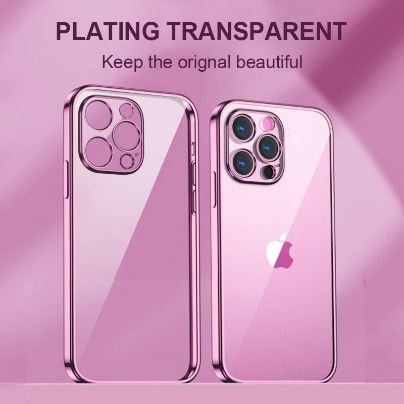 Оригинальный Роскошный прозрачный чехол M3C из ТПУ с квадратным покрытием для