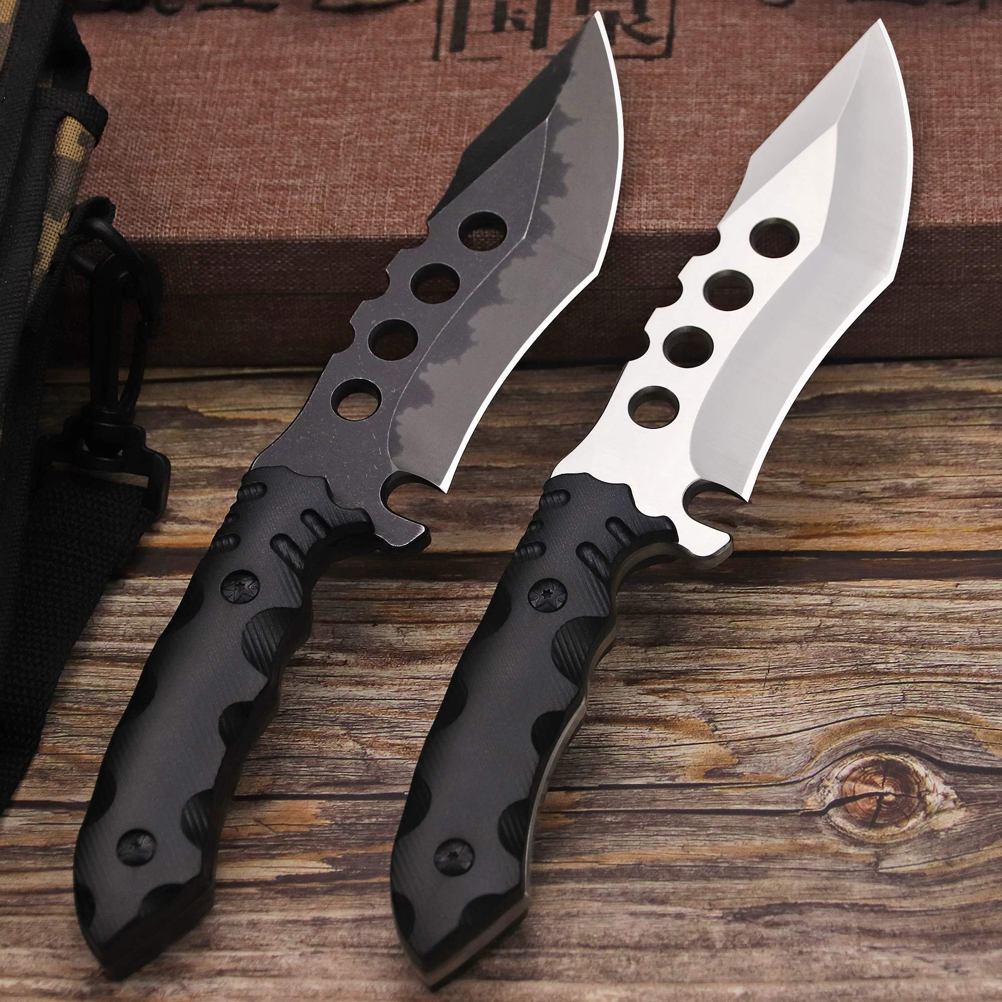 WPKOPYA USA ATS-34 Открытый охотничий прямой нож Full Tang + ножны K для спасательной защиты в