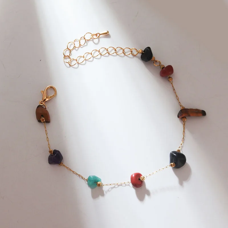 Модные нишевые дизайнерские ювелирные изделия из зеленого агата Корейская