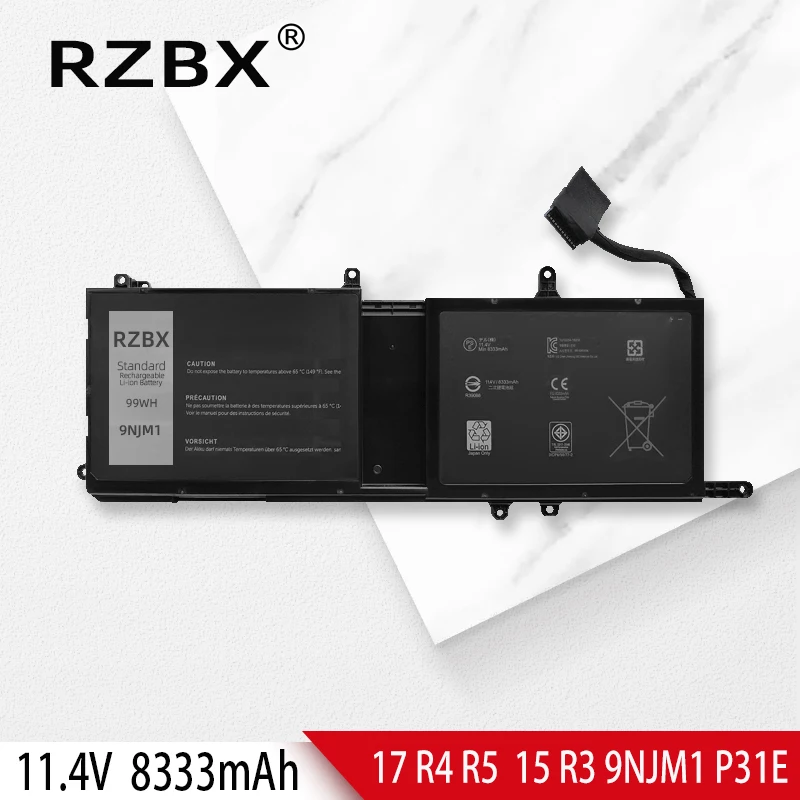 

Аккумулятор RZBX для ноутбука Dell 15 R3 R4 17 R4 R5 Series P31E001 P69F001 0546FF 0HF250 44T2R HF250 MG2YH 01D82 11,4 V 99WH