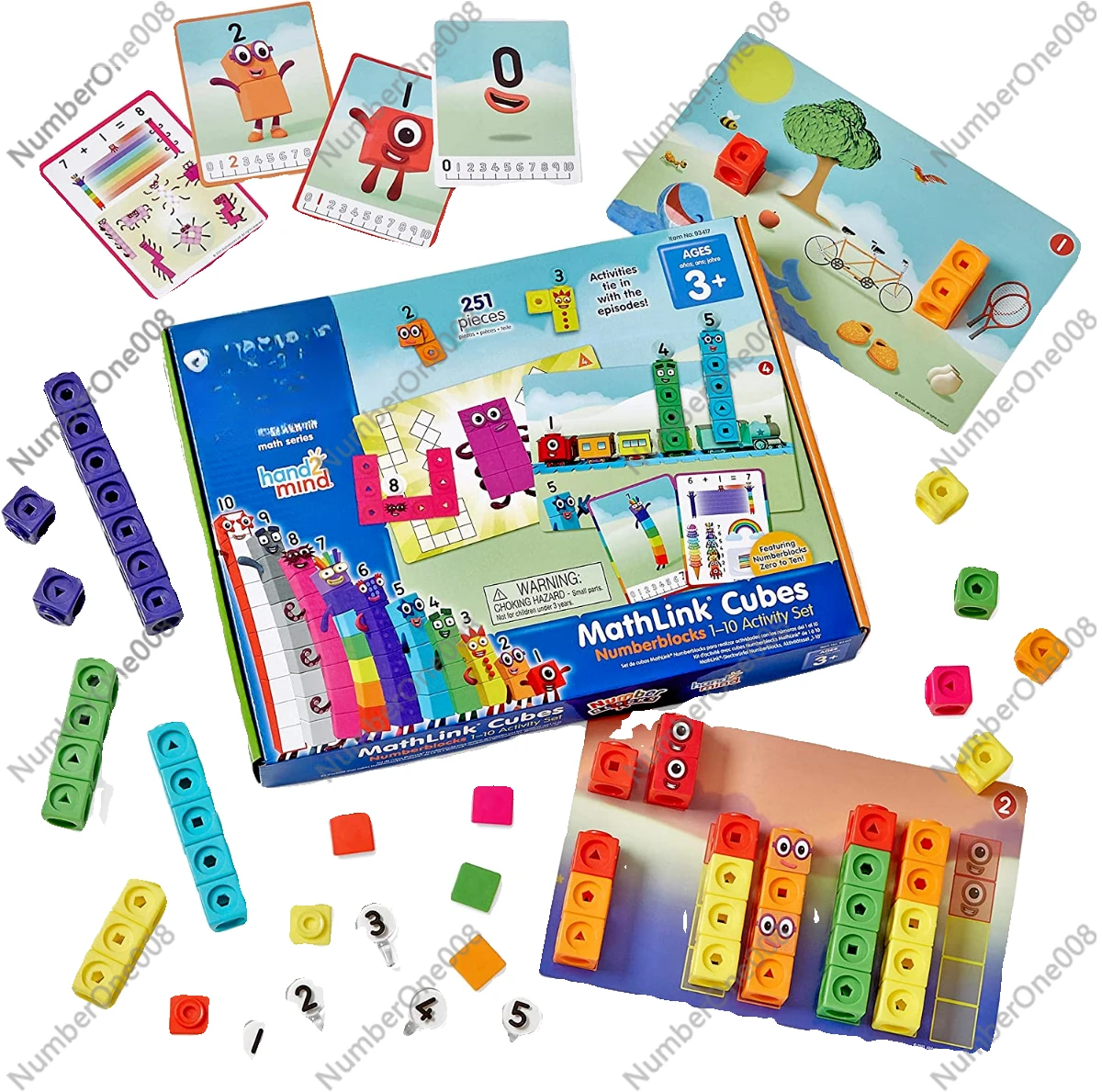 Детский строительный блок American Hand2mind LR волшебный с номером цифровые блоки для