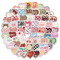 100 small size candy colored love girls hand account stickers suitcase notebook diary mobile phone stickers cute stickers