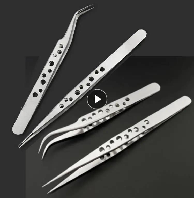 Электронный промышленный Пинцет Антистатический ESD изогнутый прямой наконечник