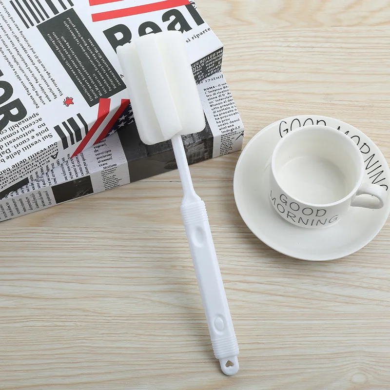 

Plastic Decontamination Sponge Cup Brush with Long Handle, Retractable Design, the Ultimate Cleaning Tool for Effortless Scrubb