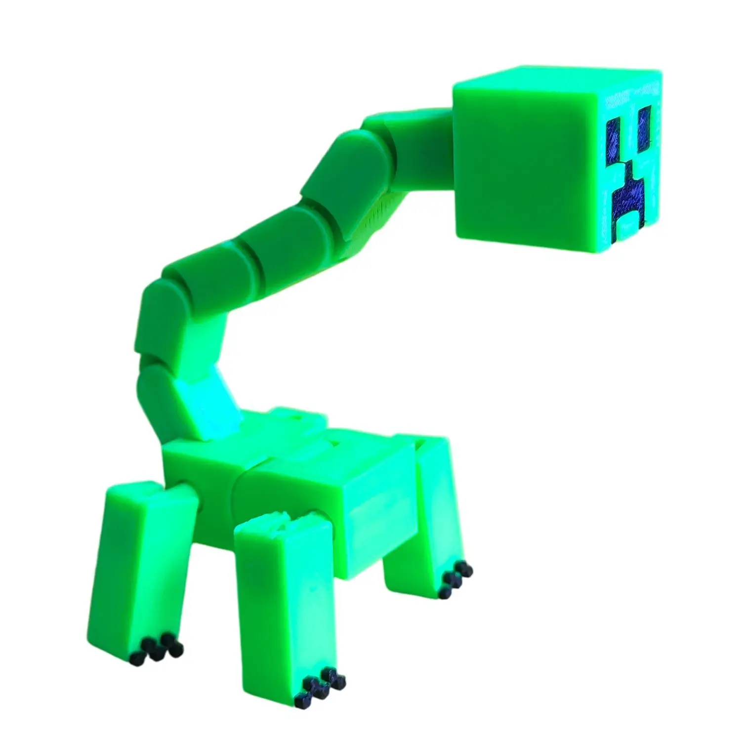 Фото Оригинальная полностью подвижная фигурка MC Mutant Creeper Minecraft, коллекционная модель для декора №5