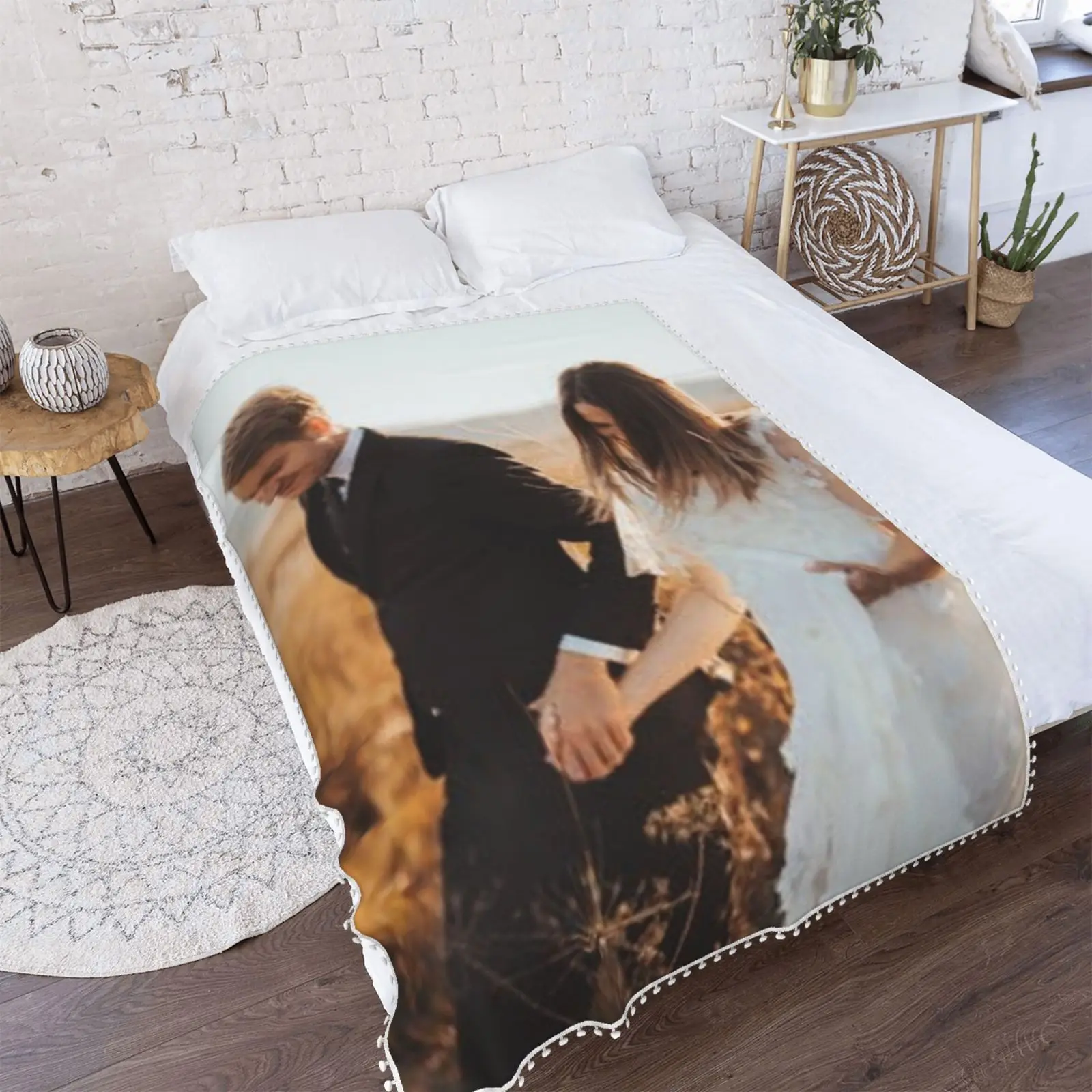 

Custom Your Picture Blanket Personalized Wedding Throw Wedding Gift