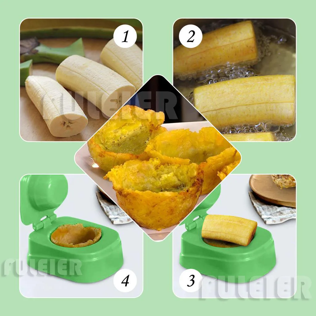 Pataconera Bacon Banana Cart Mold Mofongo Marranitas Vallunas Express Tostones Kitchen Meatloaf Press Форма для приготовления
