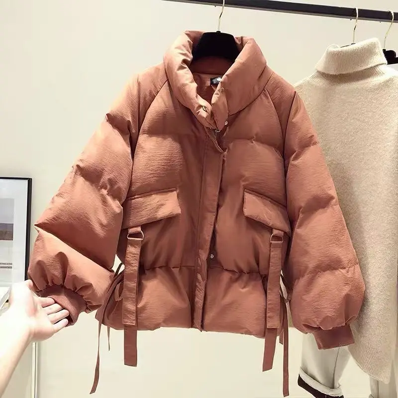 Women's Winter Coat Short Cotton Coat Keep Warm Slim Fit Korean Fashion Plus Size Loose Women's Winter Jacket Warmth Designer Za