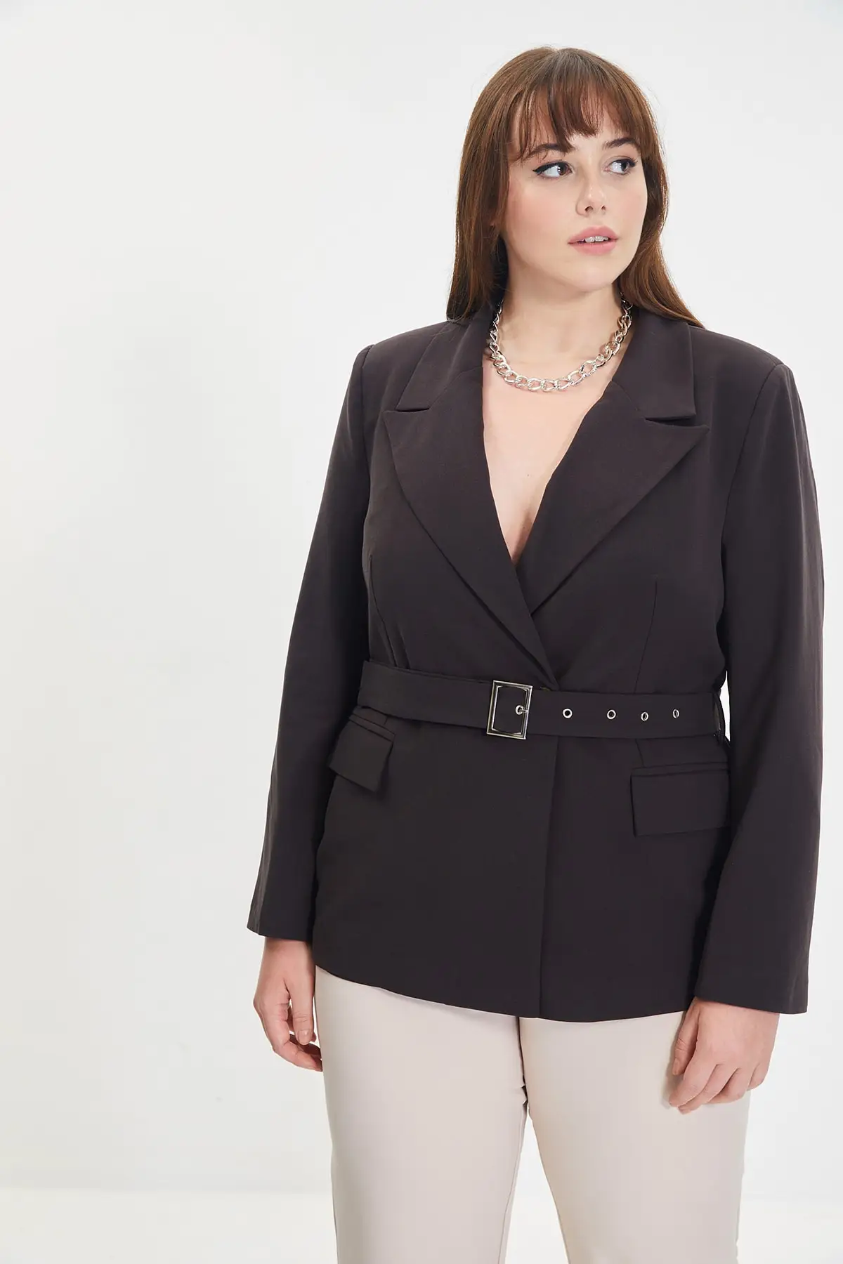 

Trendyol Arched Double Breasted Coat TWOAW22CE0032