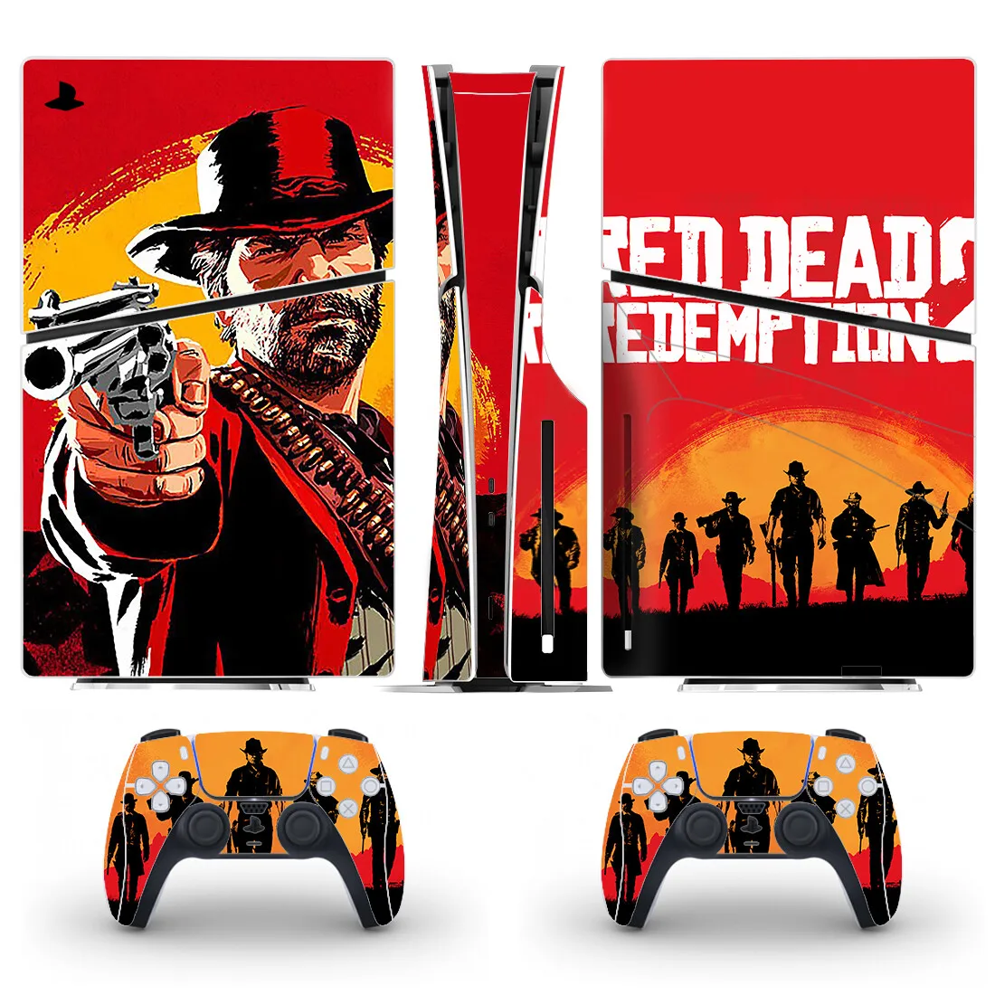 Red Dead Redemption 2 тонкая наклейка на диск PS5 кожу чехол для контроллера консоли
