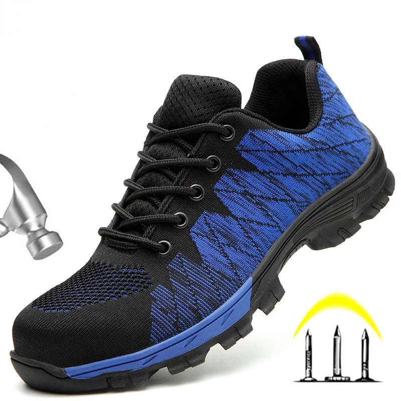 

Work Safety Shoes Men Boots Fashion Work Sneakers Male Shoes Adult Work Boots Steel Toe Shoes Indestructible Men Safety Boots