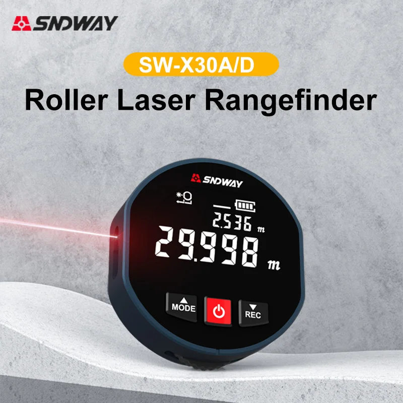 SNDWAY электронный роликовый лазерный дальномер 2-в-1 лазерная рулетка высокоточный
