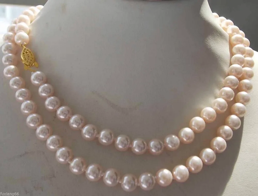 

Новое жемчужное ожерелье 33 '7-8 мм светильник-розового цвета