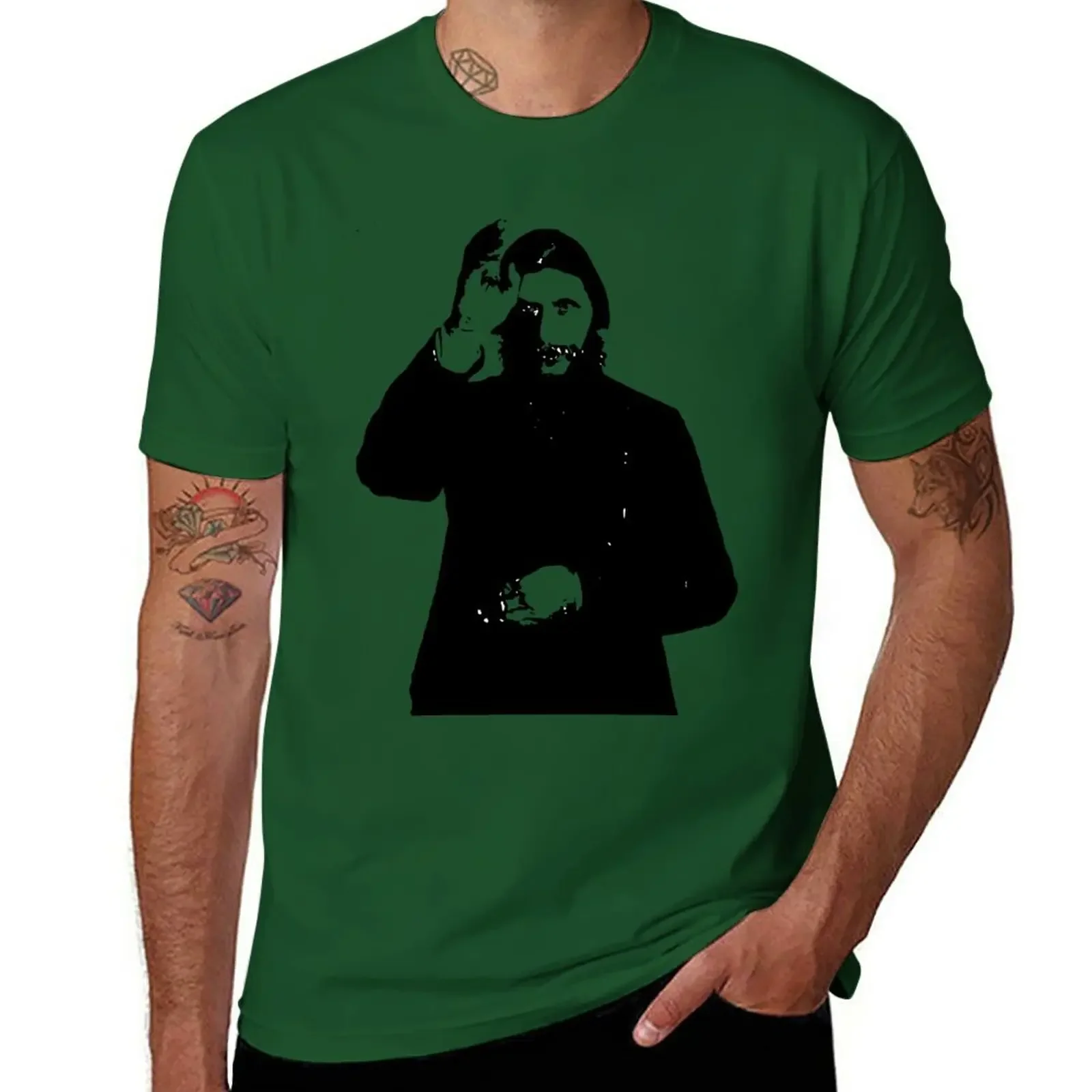 Эстетическая одежда для мужчин новинка тяжелая толстовка с рисунком Распутина