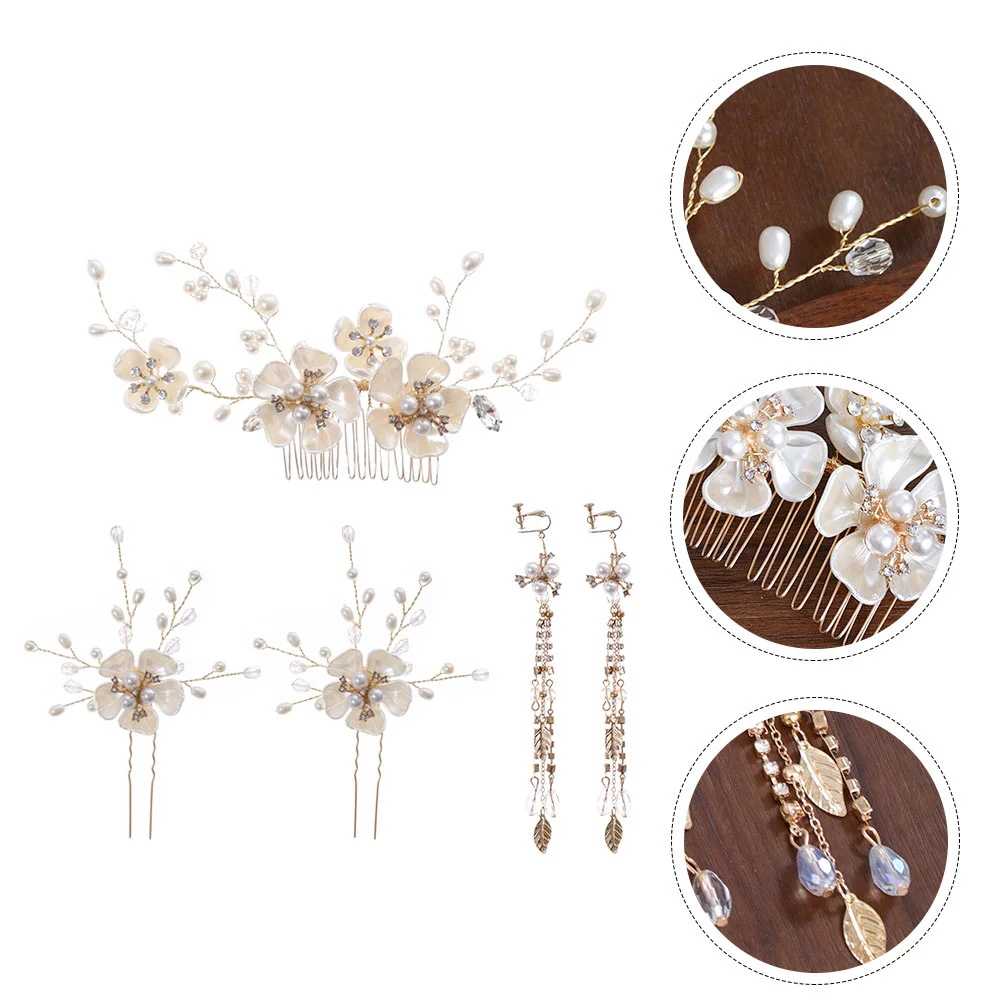 5 шт. элегантная расческа для волос реквизит фотографии серьги головной убор