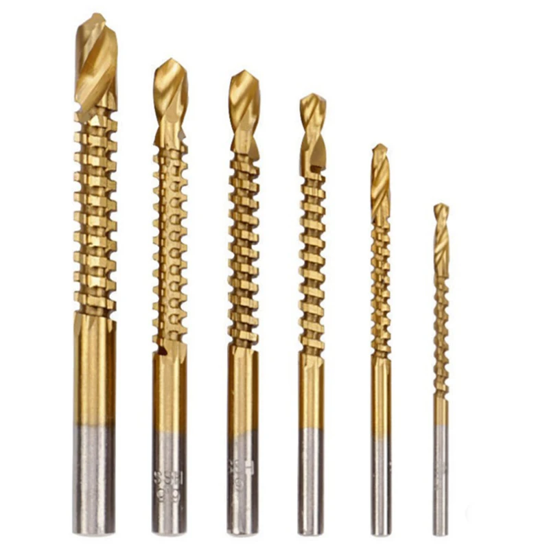 

6pcs High Quatity HSS-Co M35 Cobalt Straight Shank Twist Drill Bit Power Tools Accessories For Metal Stainless Steel Drilling