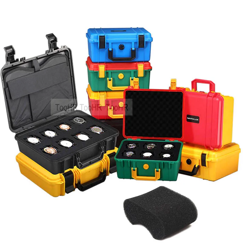 Разноцветный дисплей для часов, подставка для хранения, коробка для чемодана, пластиковое хранилище для часов, детали для часов, 6/8/10 ячеек, коробка для часов