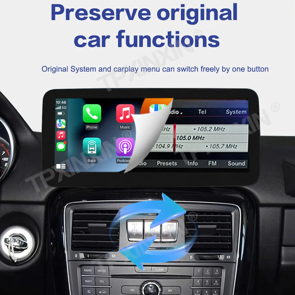 Автомагнитола Linux экран для Mercedes Benz ML W166 GL X166 GLE GLS 2013-2018 беспроводной блок Carplay