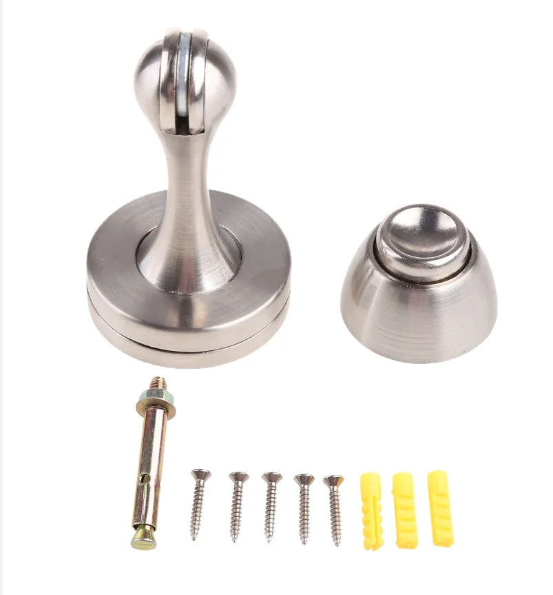 

M17D Brushed Door Stopper Magnetic Suction Furniture Hardware Zinc Alloy Modern Style Indoor Anti-collision Door Touch