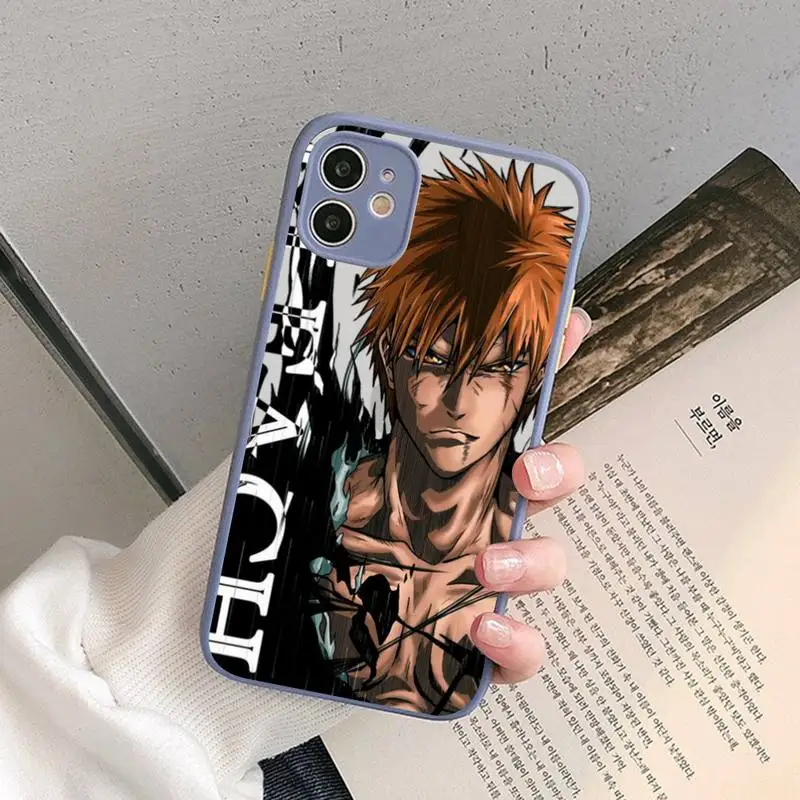 

Bleach Kurosaki Ichigo Phone Case for iPhone X XR XS 7 8 Plus 11 12 13 pro MAX 13mini Translucent Matte Case