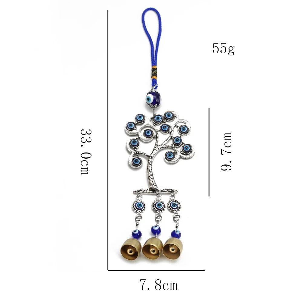 Греческий глаз деревянный наружный ветровой Колокольчик из сплава подвеска от