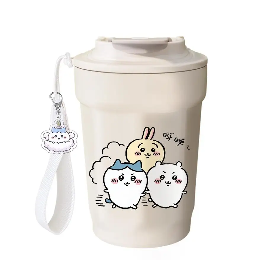 Kawaii Chiikawa Hachiware Usagi милый термос из нержавеющей стали большой емкости автомобиля