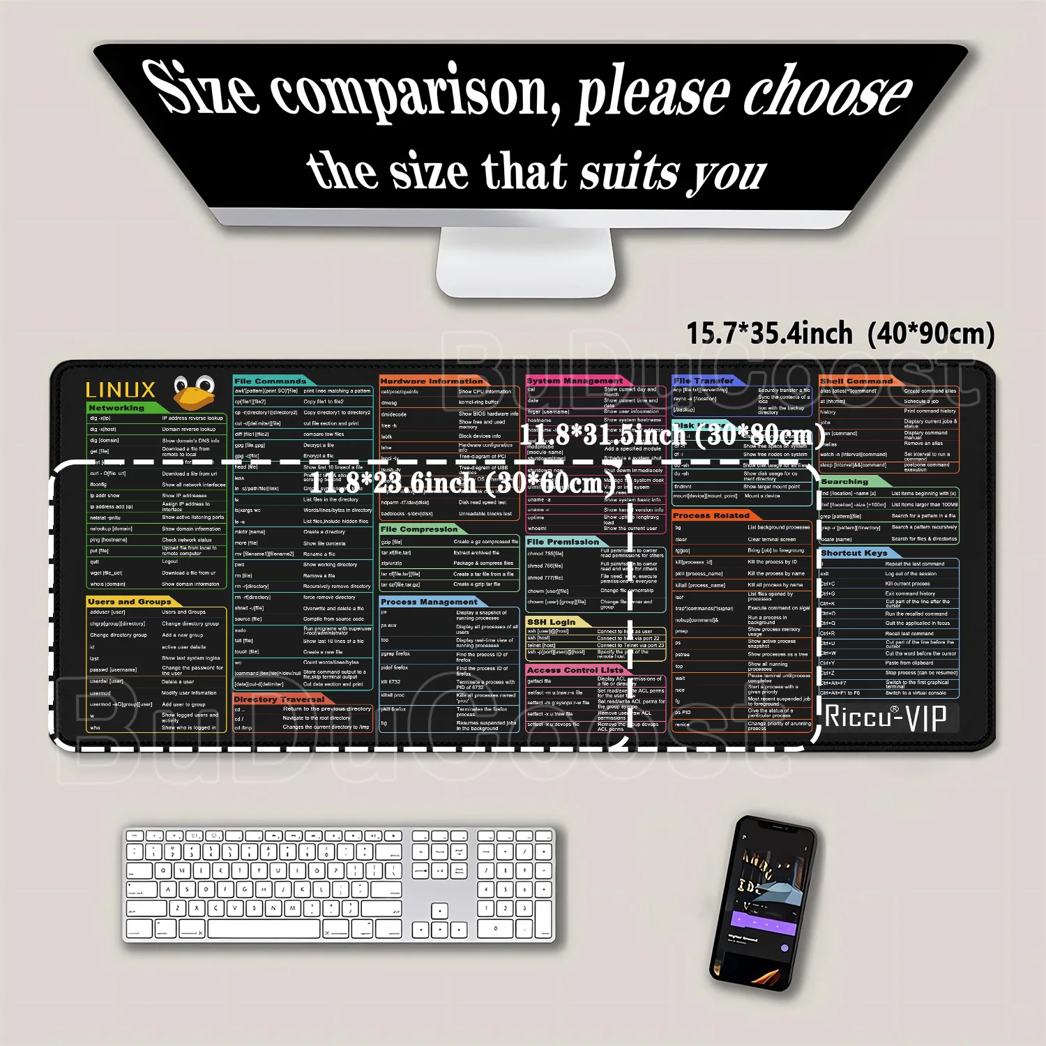 Система Linux коврик для мыши большой ярлыки красной шляпы Ubuntu Open SUSE Arch Debian Unix