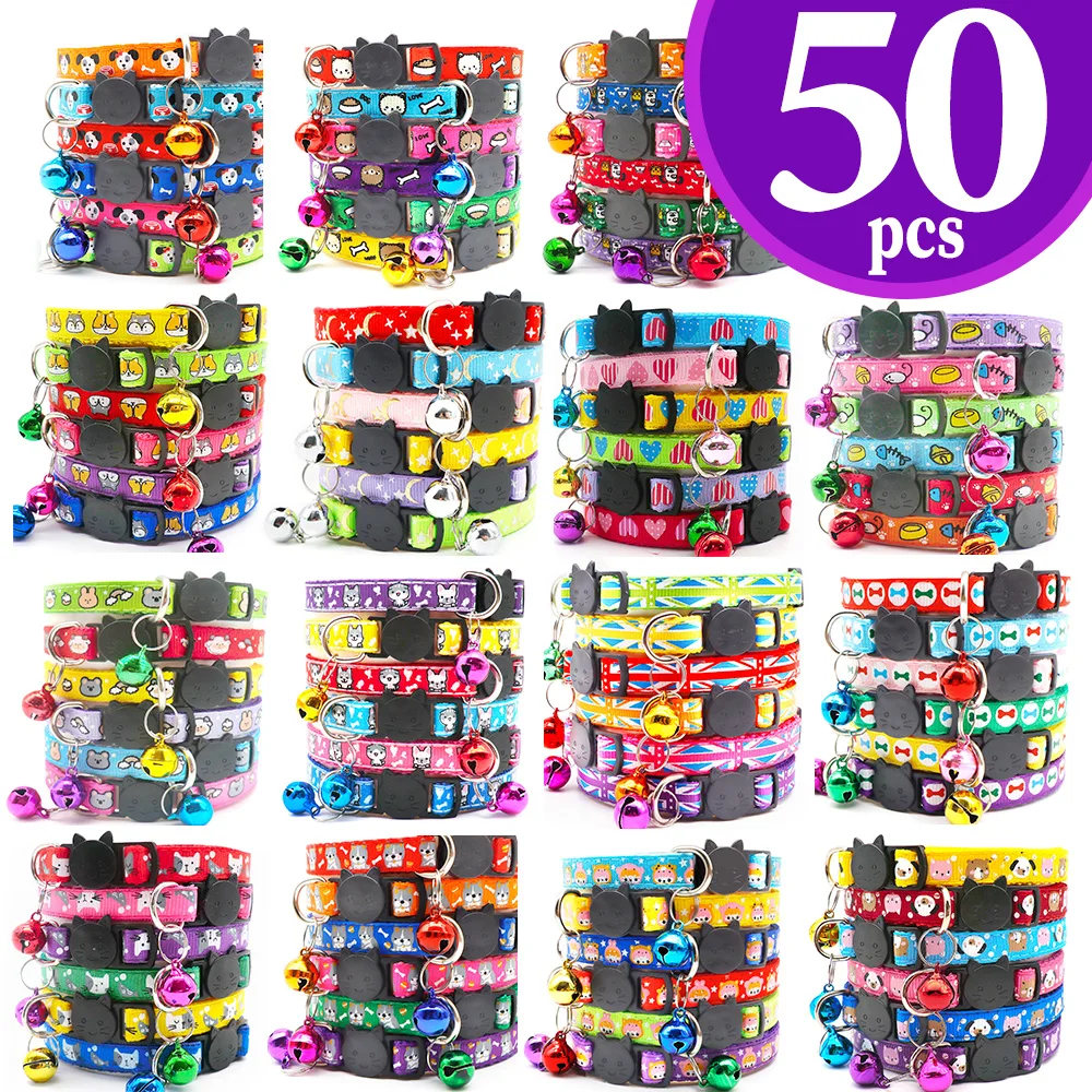 

Ошейник для собак и кошек, защитная пряжка, тренировочный чокер с биркой и биркой, аксессуар для собак и кошек, защита от потери, 50 шт.