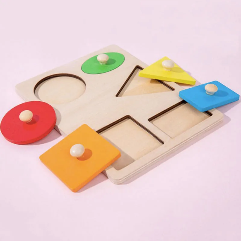 Деревянная игрушка Монтессори 1 шт. схватываемая доска геометрической формы