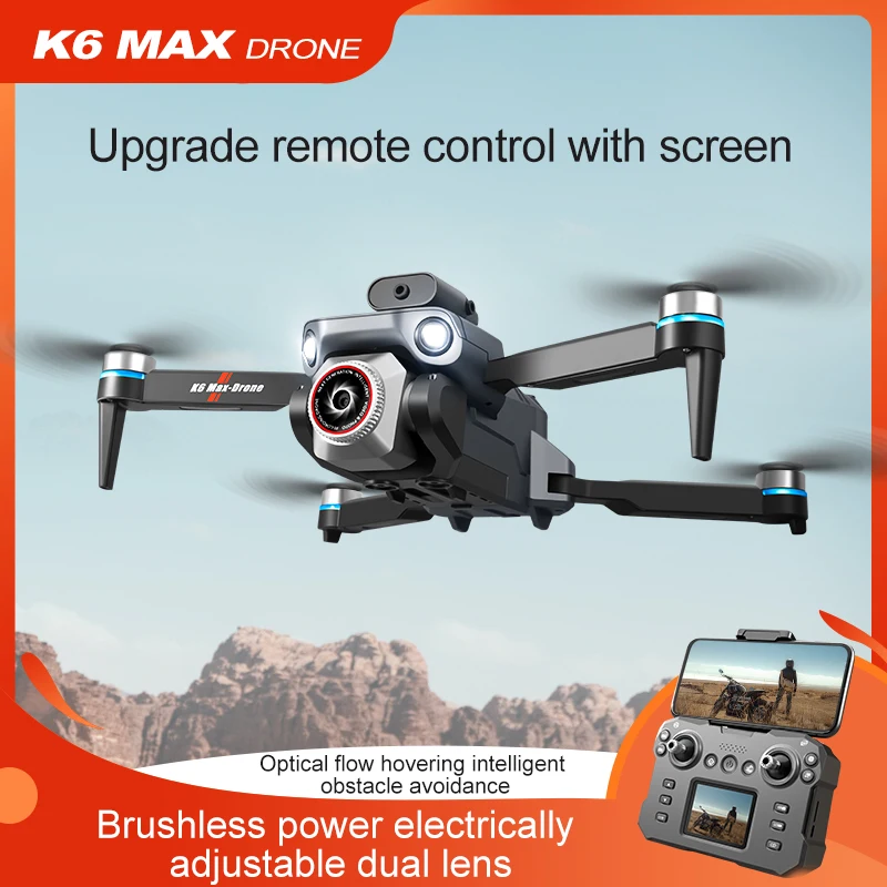 K6MAX Дрон 4K Профессиональный FPV с камерой RC Квадрокоптер Воздушная авиационная