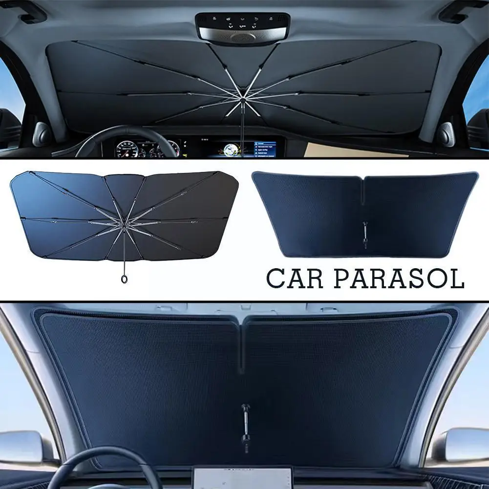 

Foldable Car Windshield Sunshade Front Window Cover and Keep Cool Blocks Protector Heat Vehicle Umbrella Visor Rays UV Heat J2S1