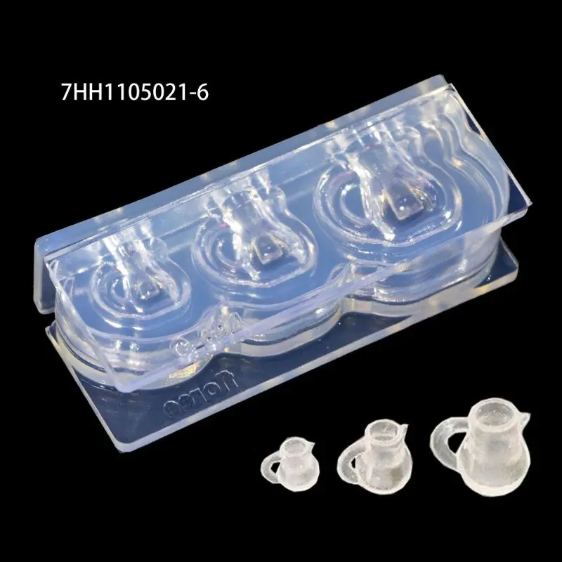 

652F Handmade Mini Hollow Milk Bottles Cup Straw Silicone Resin Molds Craft Tools