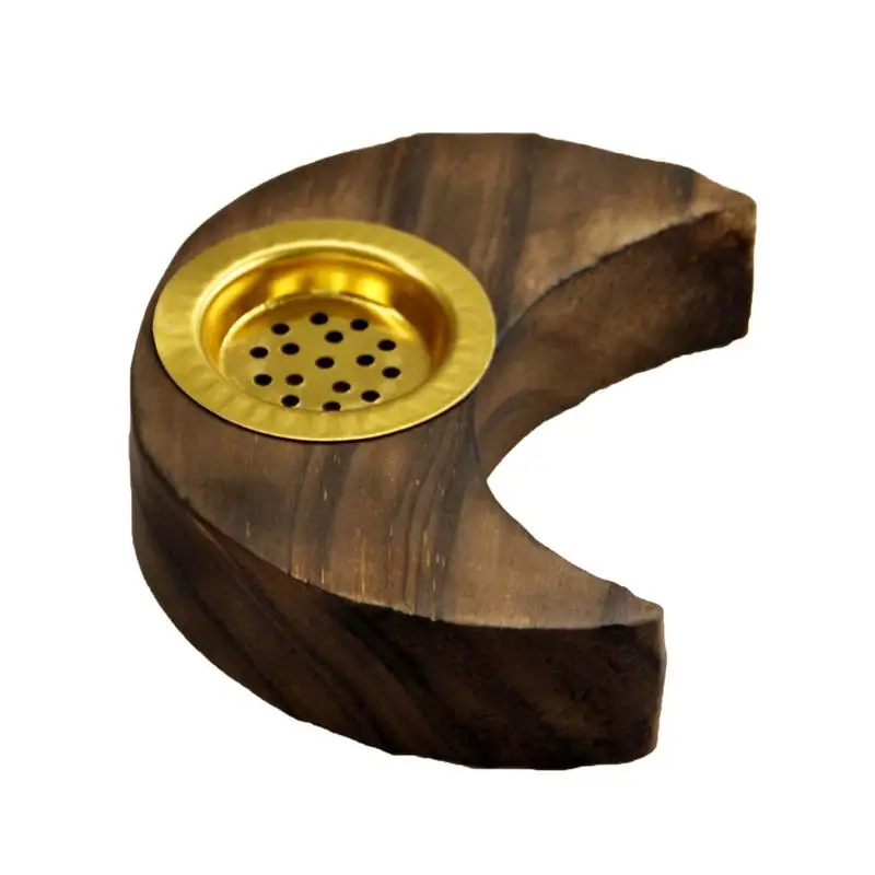 

Fragrant Oil Warmer Oil Warmer Eid Decor Wooden Candle Holder With Moon Shape Eid-ul-Fitr Centerpieces Party Supplies And Home
