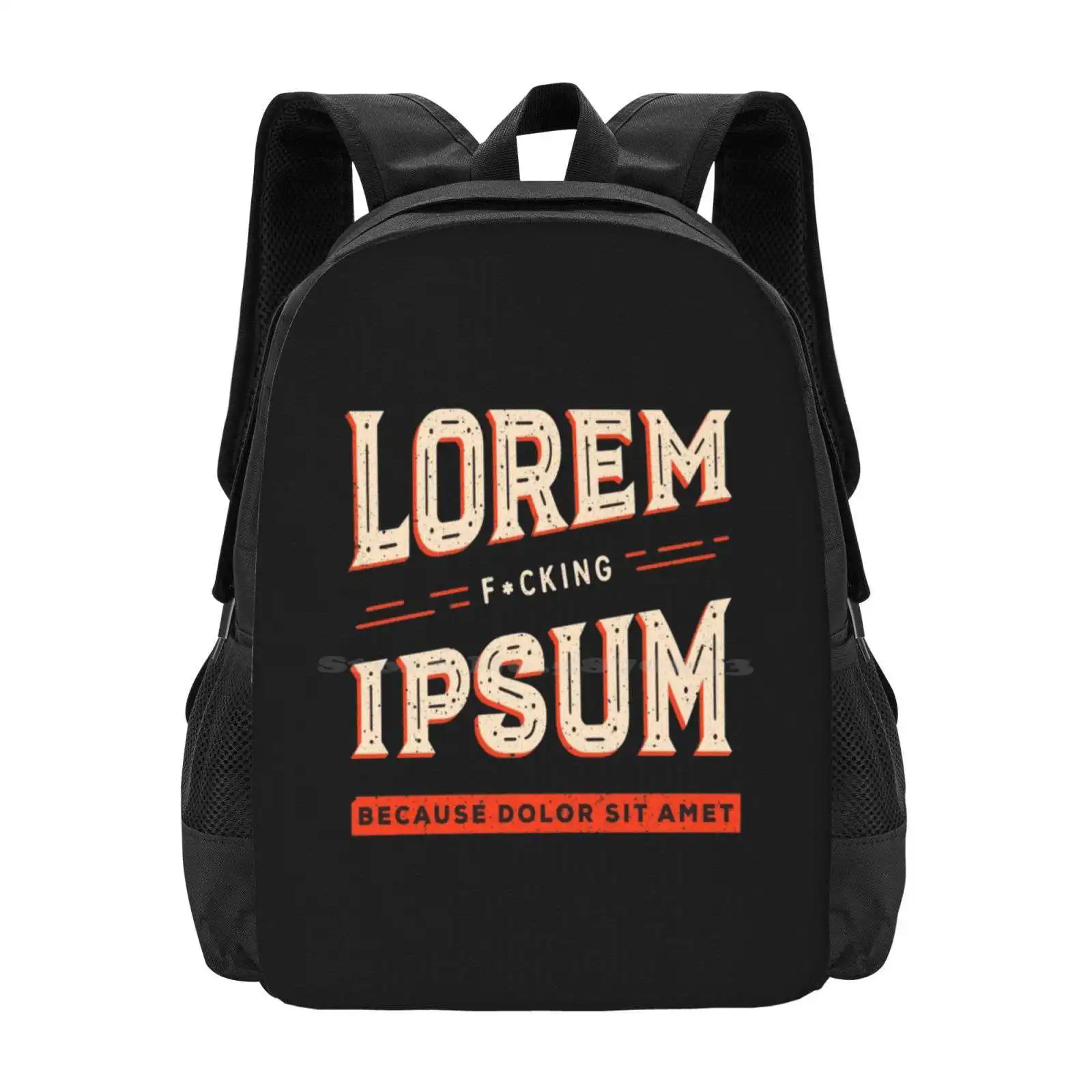 

Lorem Ipsum Bag Backpack For Men Women Girls Teenage Lorem Ipsum Frontend Web Design Css Html Javascript Typography Grunge