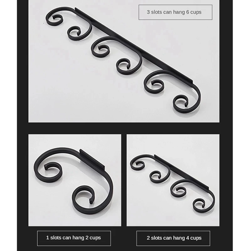 

Kitchen Tool Wine Glass Holder Rack Wall Mount Storage Holder Goblet Hanger Household Kitchen Storage Rack
