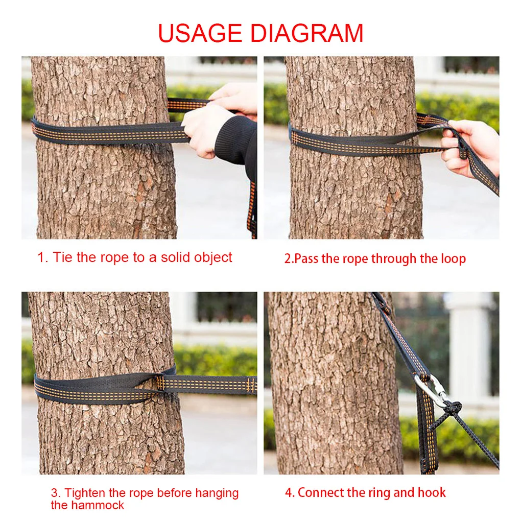 

Ремни для гамака 2 шт., наружные Подвесные качели, Регулируемые Портативные кольца, гамак на дерево, для кемпинга, 5 шт.