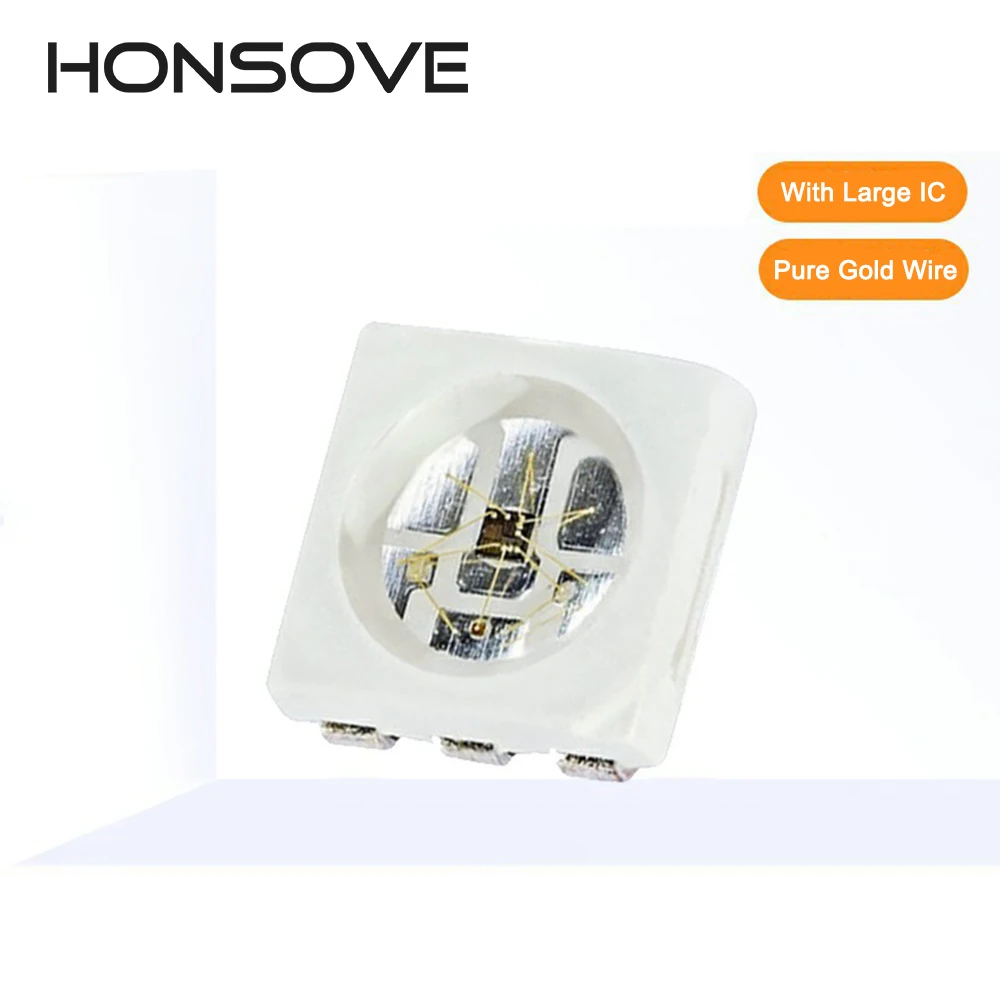 

SK9822 RGB Light Beads APA102 Built-in IC DATA and CLOCK Separately Individually Addressable 30 50 100 Pieces DC5V