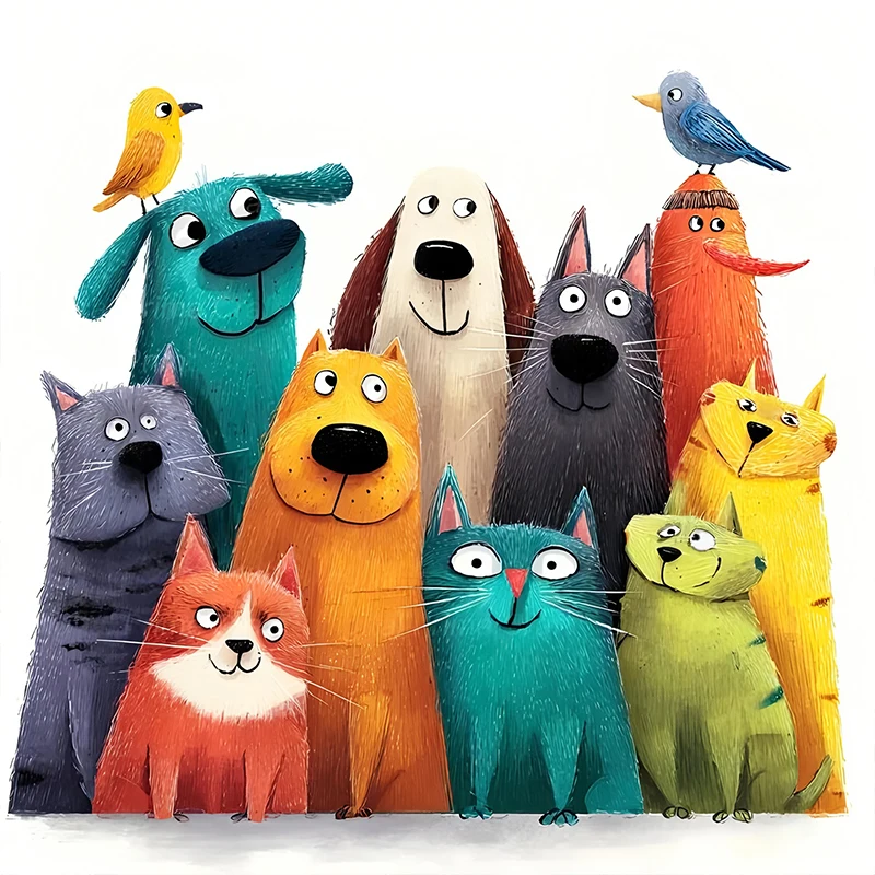 

1 шт., акварель, причудливые животные, украшение комнаты, гостиная, спальня, украшение, туалетные наклейки, наклейки на стену