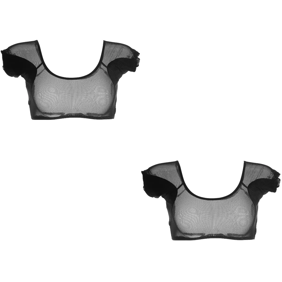 

2 Pieces Mesh Sweatshirt Underarm Vest Girls Proof Lady Athletic Shirts Men Protector Tank Top Armpit Sweat-proof Perspiration