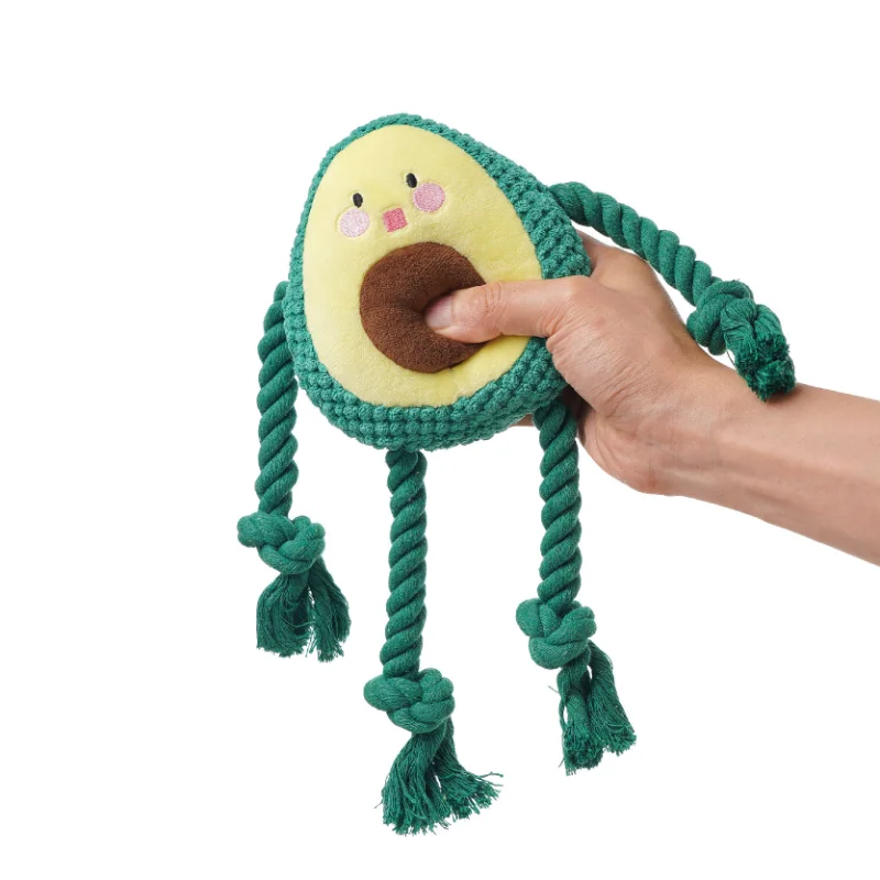 

Pet Dog Squeaky Toy For Small Meduim Dogs Soft Plush Chew Stuffed Animal Shape Bite Resistant Dog Cotton Rope Toys Pets Supplies
