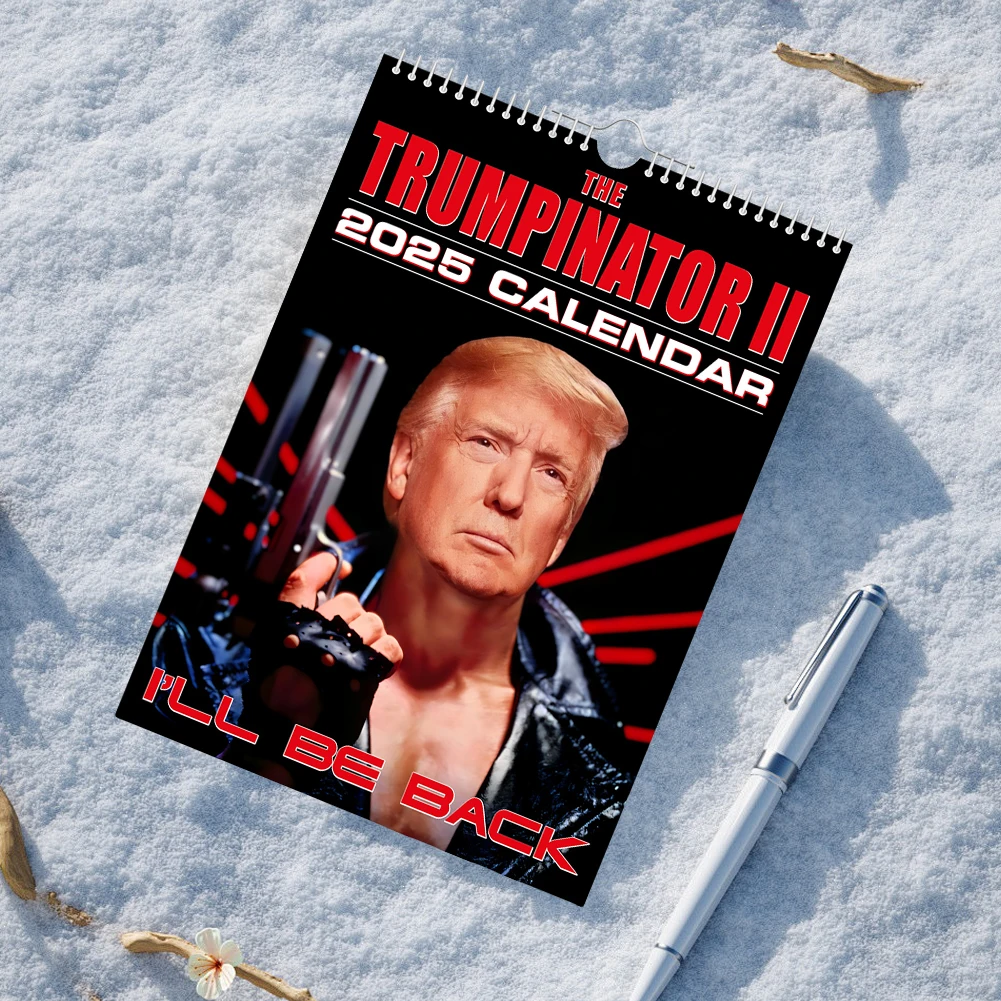 Настенный календарь Трампа на 2025 год 12 месяцев настенный планировщик Дональда
