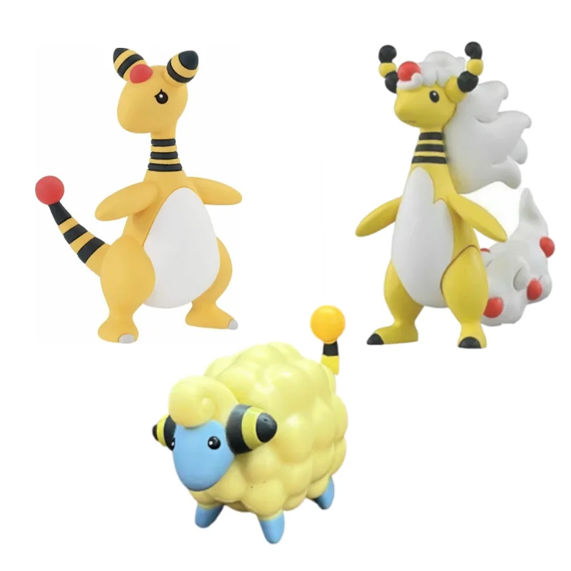 

TOMY Rare Limited Pokemon Figures Mareep Ampharos MEGA Evolution Ampharos Monster Collection Anime Toys