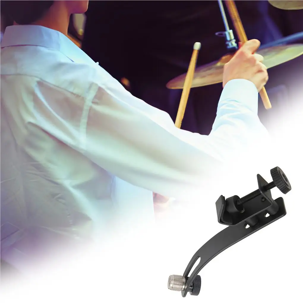 

Microphone Clip Kit Adjustable Easy Installation Drum Rim Clamps Lightweight Tool Mount Bracket Beginner Children