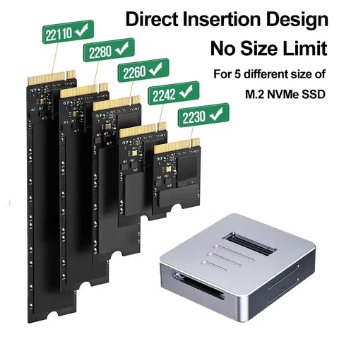 Док-станция kebidu для SSD M.2 NVMe 10 Гбит/с