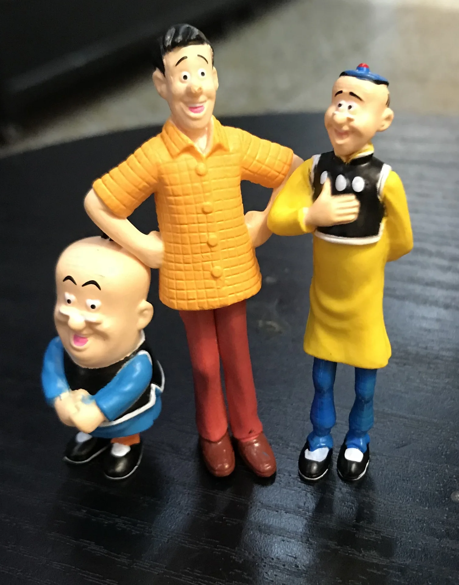 

pvc figure model toy Nostalgic cartoon old man and son doll model ornament 3pcs/set